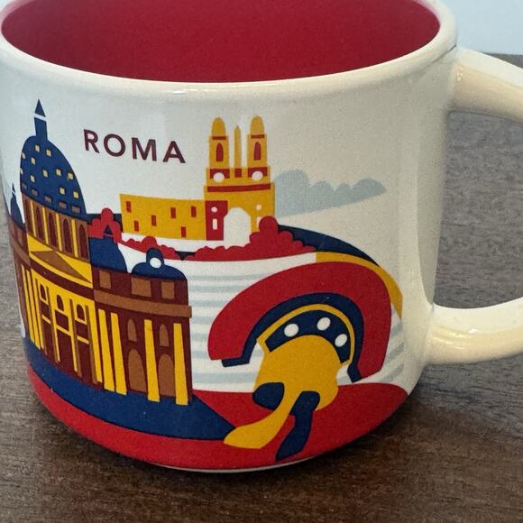 NEW 2 Starbucks Coffee Mug Roma and Italy "You Are Here" YAH Boxed 14 oz Rome - Picture 7 of 15